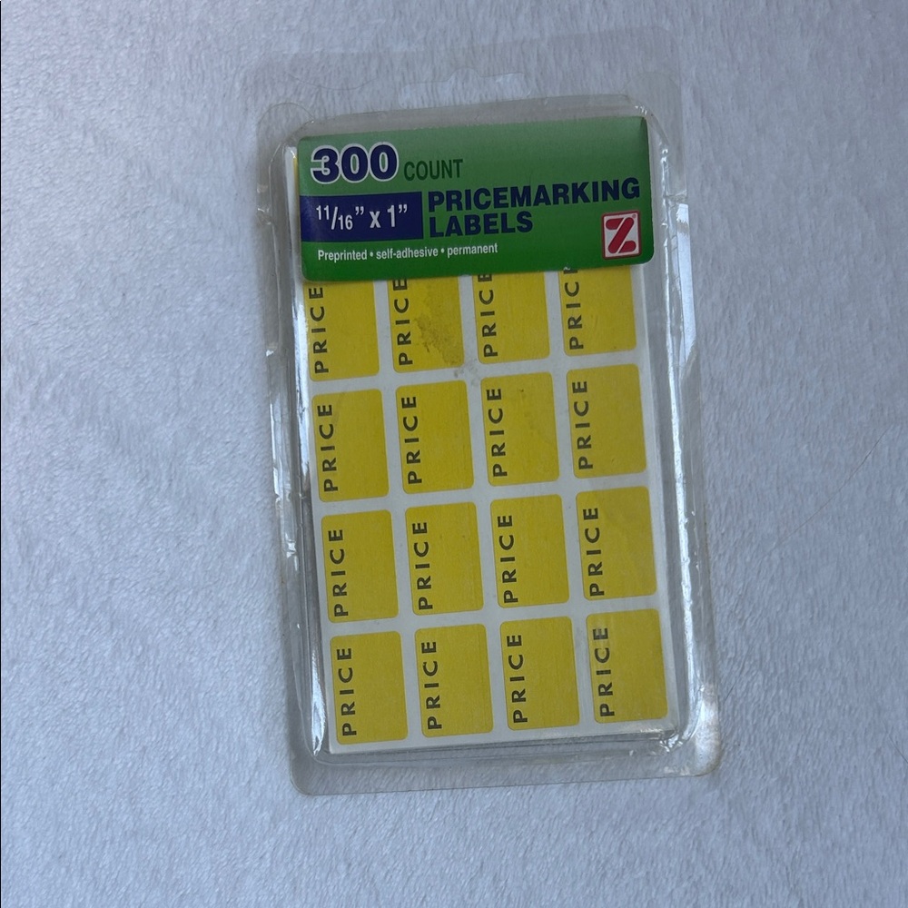 Yellow Price Marking Labels